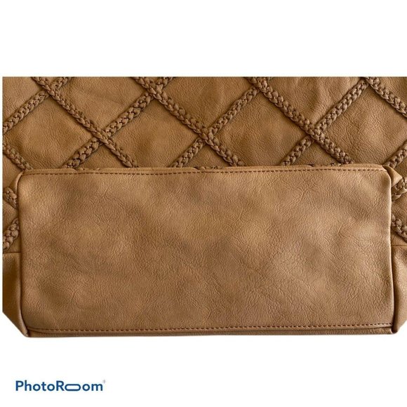 Big Buddah J Windsor Bag Taupe Criss Cross Front - Picture 3 of 7